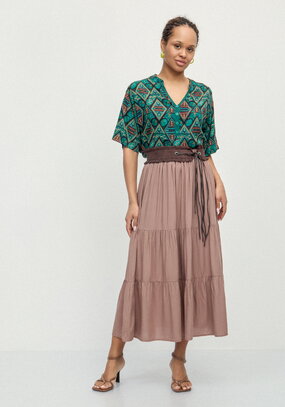 Юбка ярусная из штапеля