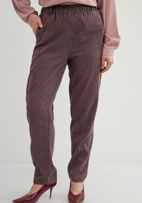 Брюки из микровельвета с комфортным поясом шир.  580, рис. 2