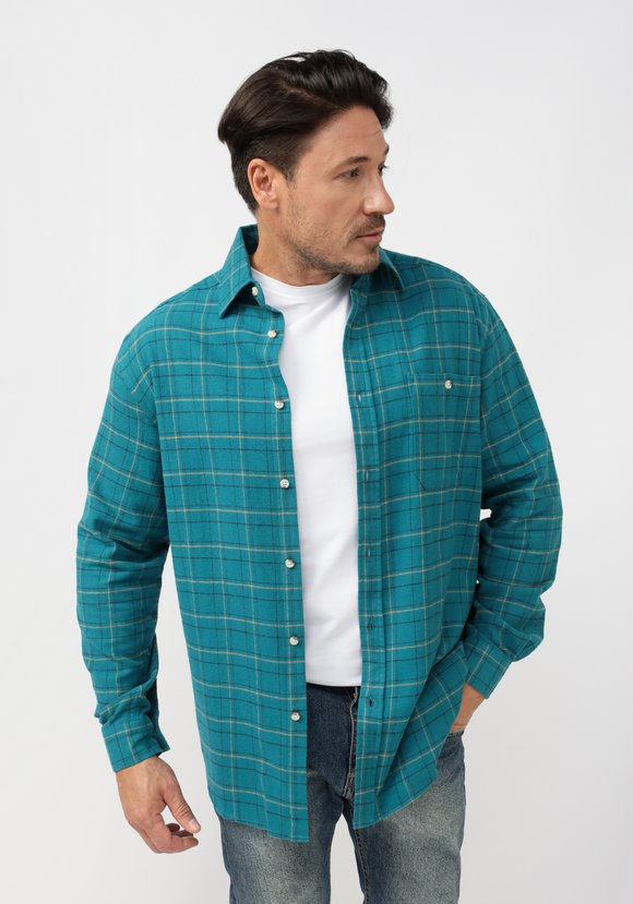 Фланелевая рубашка в клетку Готье шир.  580, рис. 4