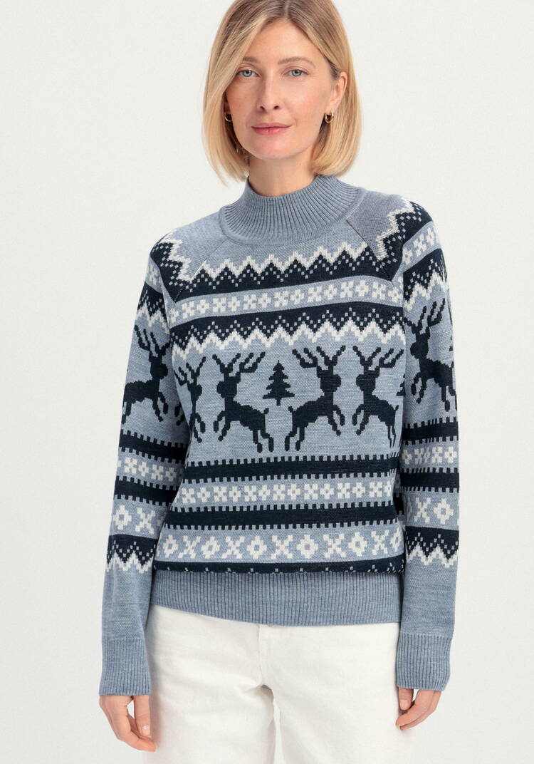 Джемпер с рождественским рисунком шир.  750, рис. 12