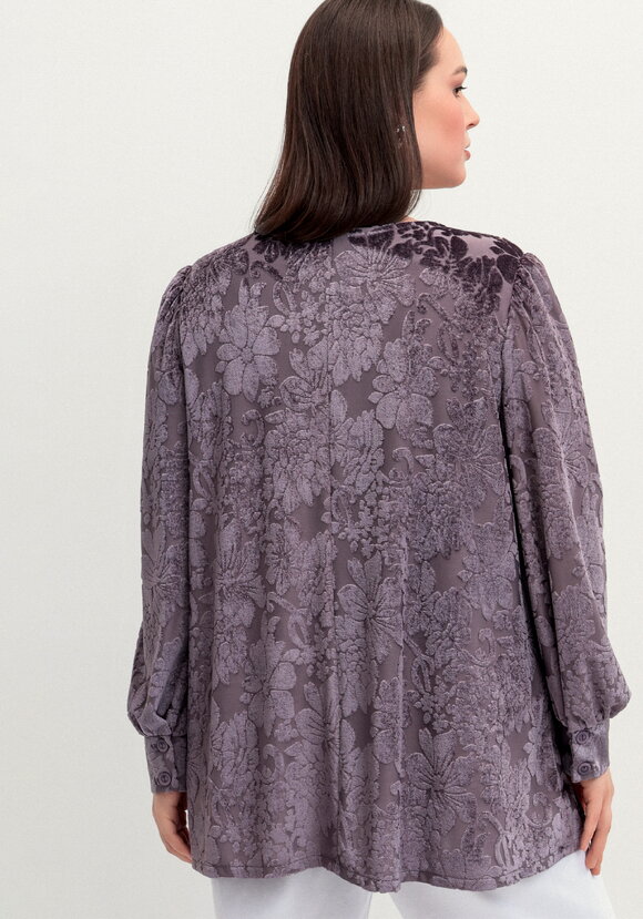 Блуза с цветами из бархата шир.  580, рис. 11