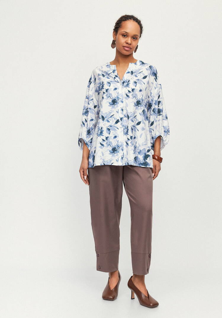 Блуза изо льна с принтом Эмилия шир.  750, рис. 15