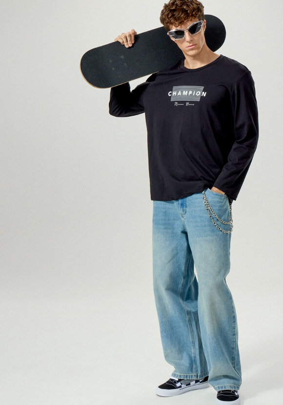 Лонгсливы с лаконичным принтом, 2 шт. шир.  580, рис. 57