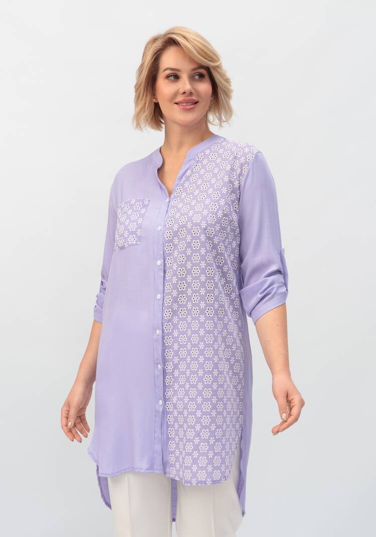 Рубашка удлиненная из хлопка шир.  750, рис. 9