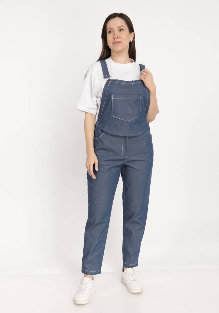 Комбинезон-трансформер джинсовый с карманами шир.  750, рис. 5