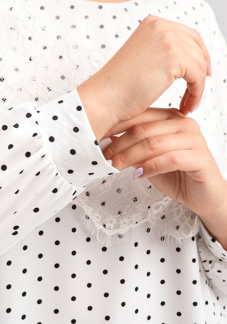 Блуза с кружевом по плечам шир.  750, рис. 23