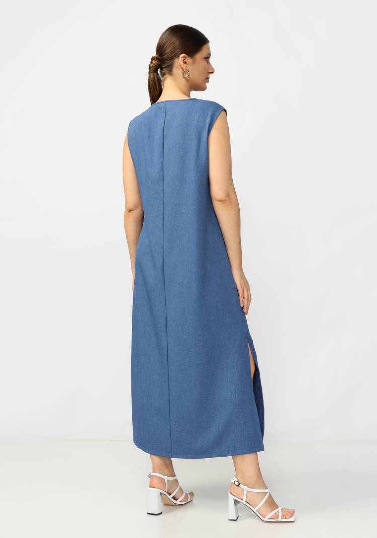 Длинное платье с разрезами Сабина шир.  750, рис. 6