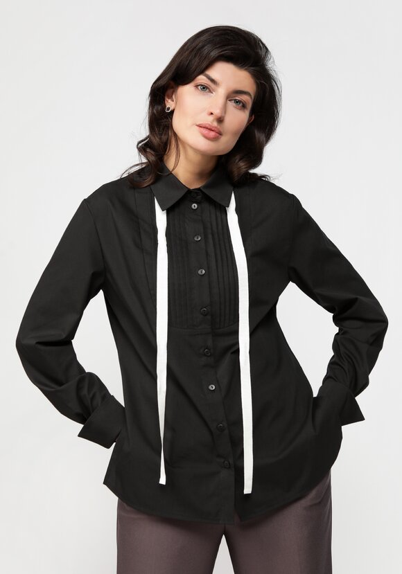 Блузка из хлопка с декором шир.  580, рис. 17