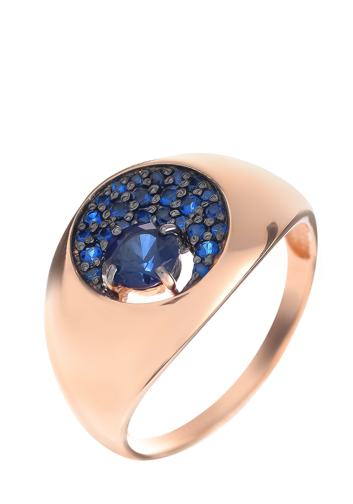 Серебряное кольцо «Мерцание ночи» Серебряный Дом, цвет синий, размер 17 перстень - фото 1