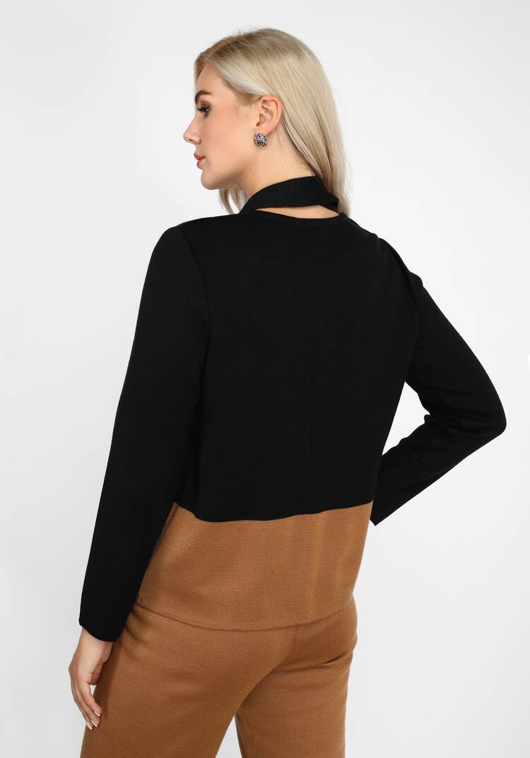 Пиджак с карманами и шарфом в комплекте шир.  750, рис. 3