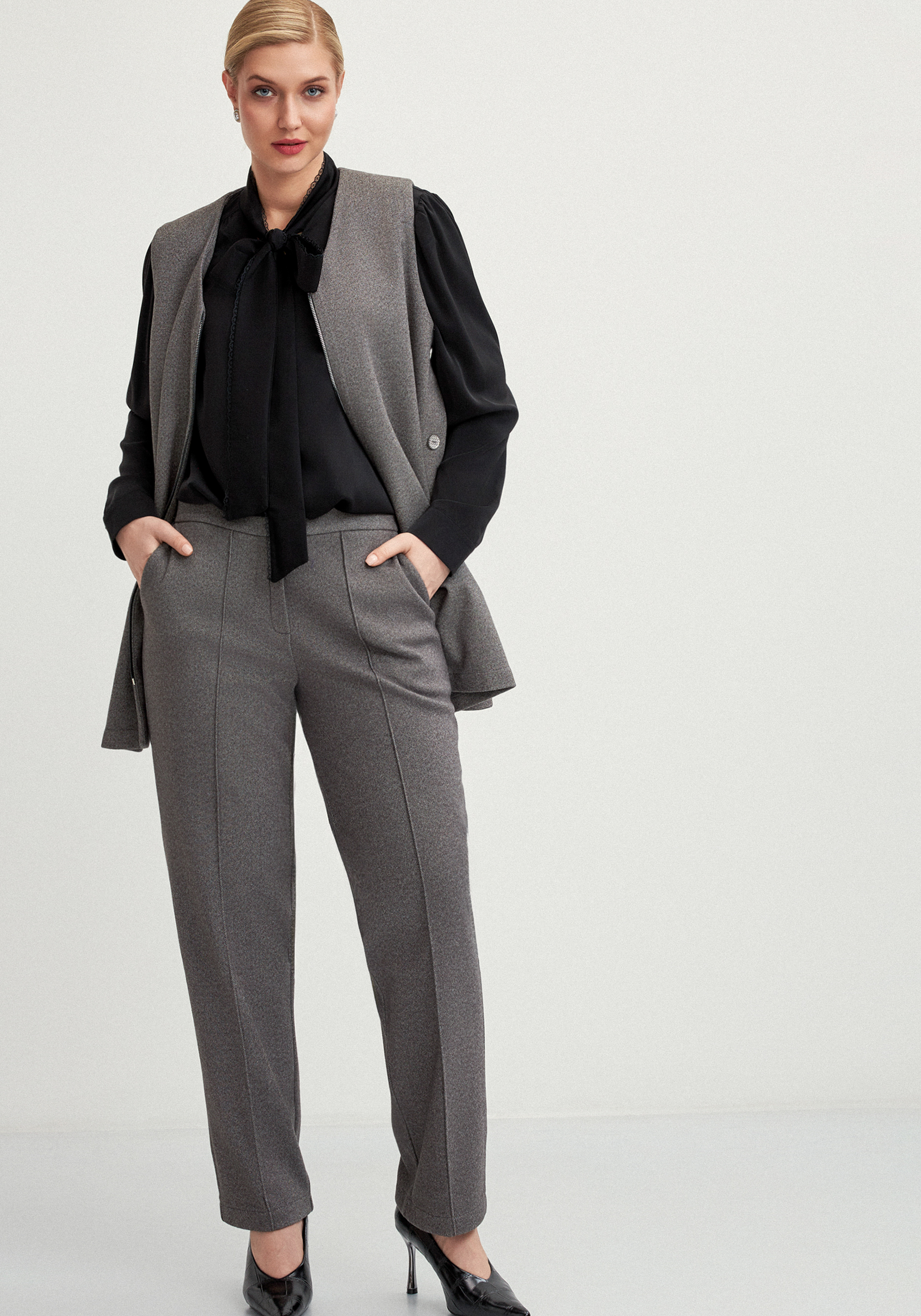 Брюки прямые трикотажныe