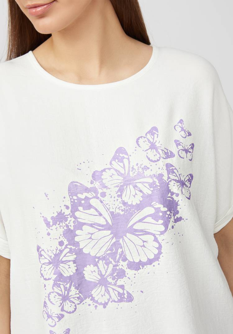 Комплект с ярким принтом на блузе шир.  750, рис. 31