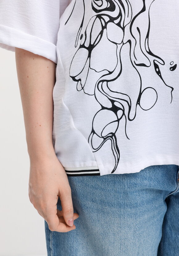 Рубашка с рукавом 3/4 и принтом шир.  580, рис. 6