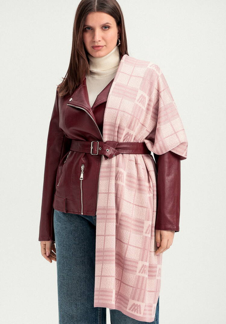 Палантин в клетку с монограммой шир.  750, рис. 18