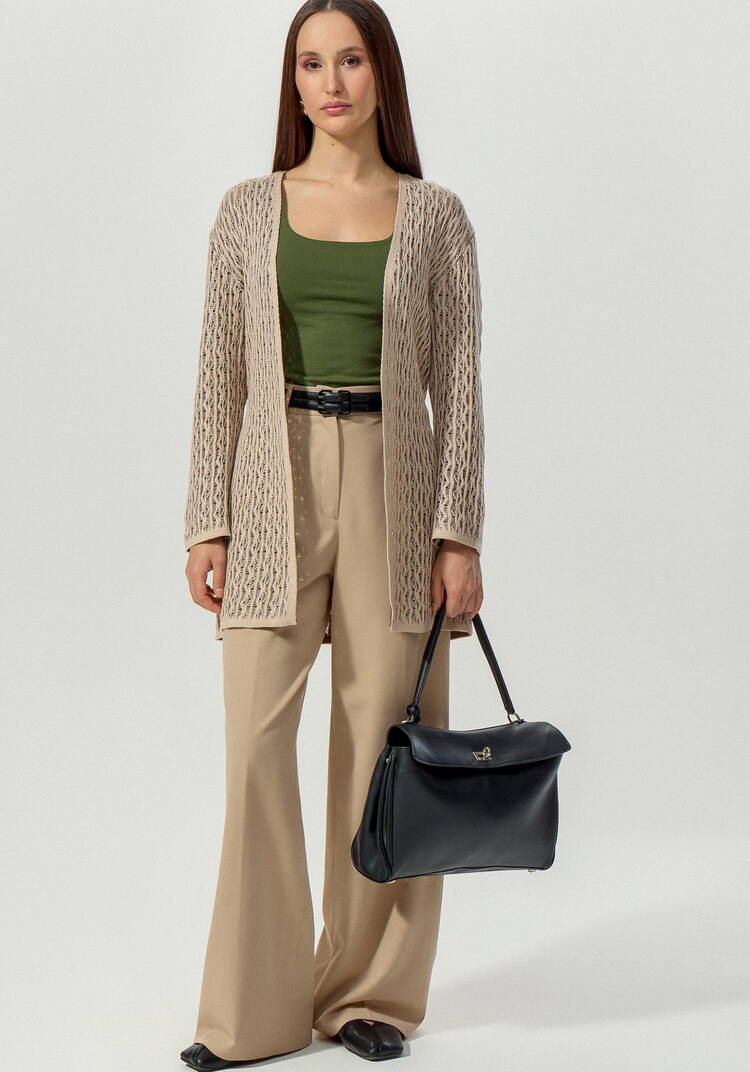 Кардиган ажурной вязки шир.  750, рис. 7