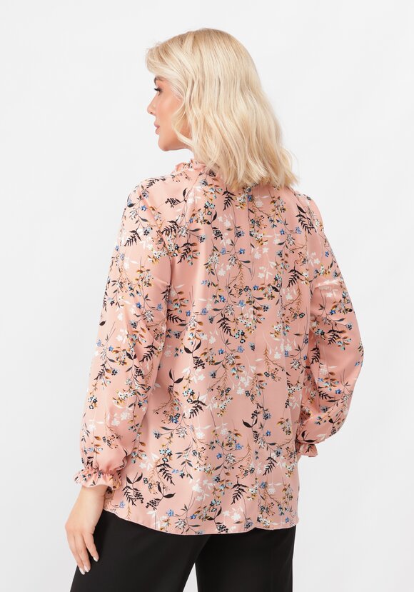 Блуза с цветочным принтом свободного кроя шир.  580, рис. 19