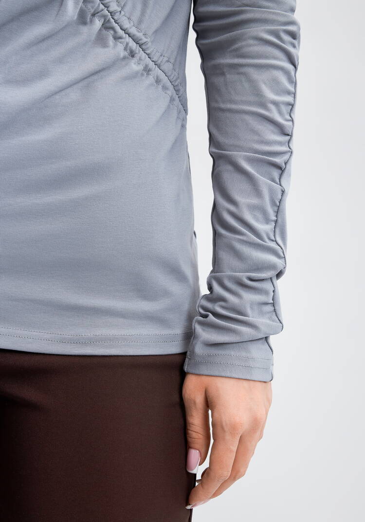 Водолазка со сборкой Хельга шир.  750, рис. 24