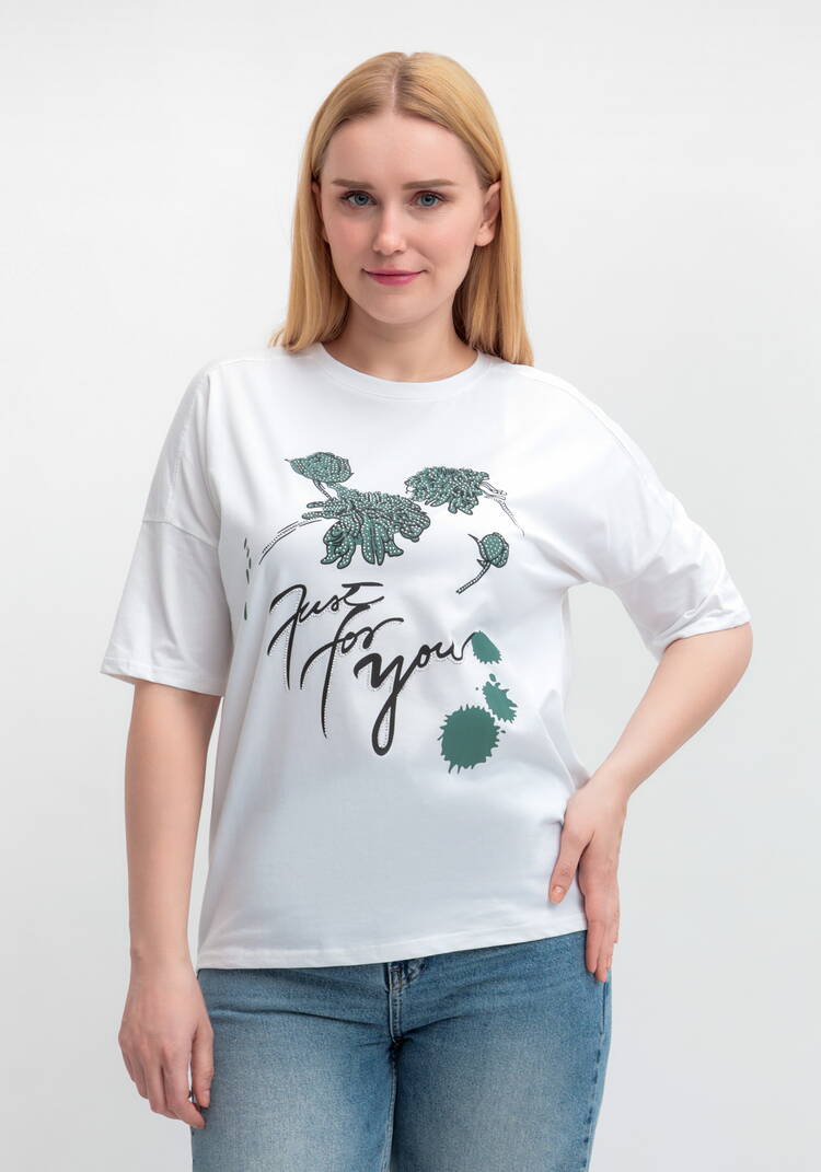 Футболка с принтом и рукавом 3/4 шир.  750, рис. 30