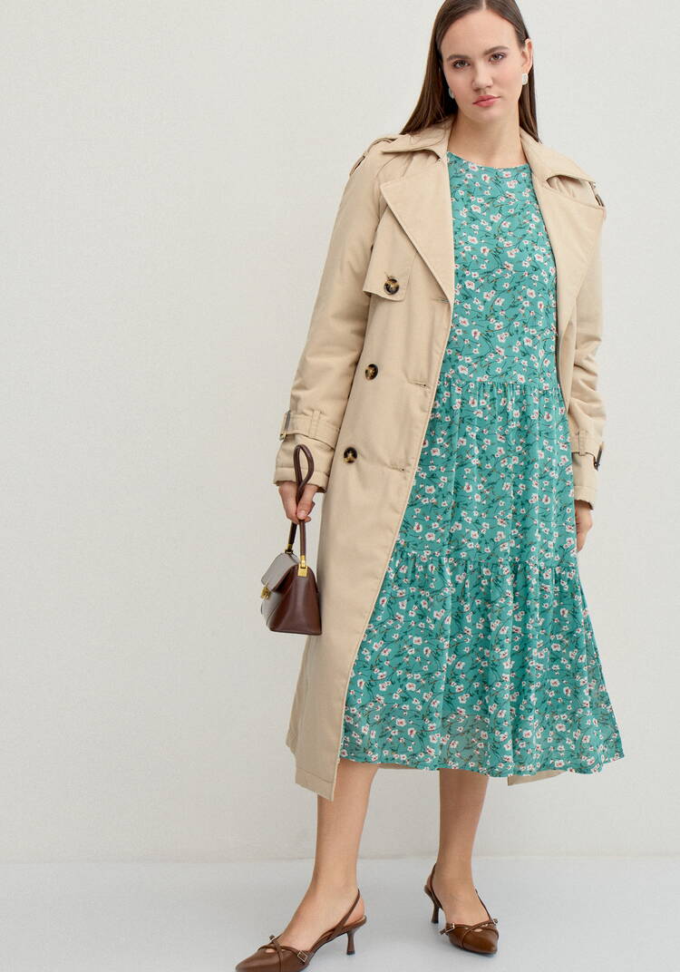 Платье миди из шифона с принтом шир.  750, рис. 14