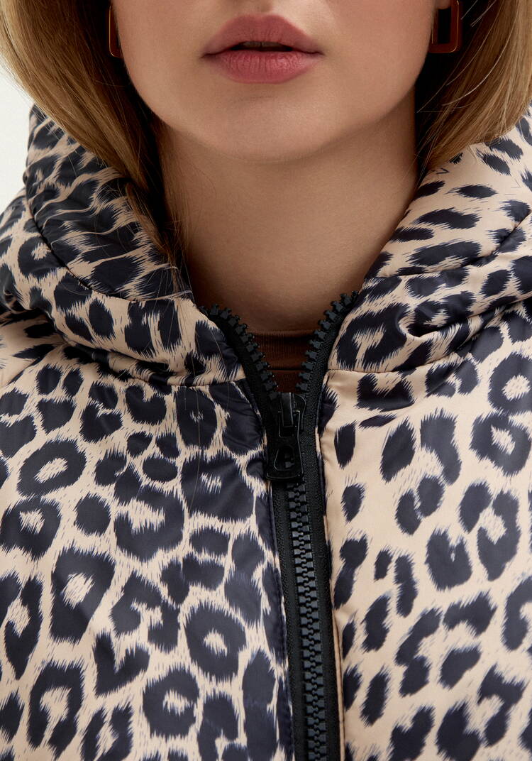 Куртка с анималистическим принтом и капюшоном шир.  750, рис. 8