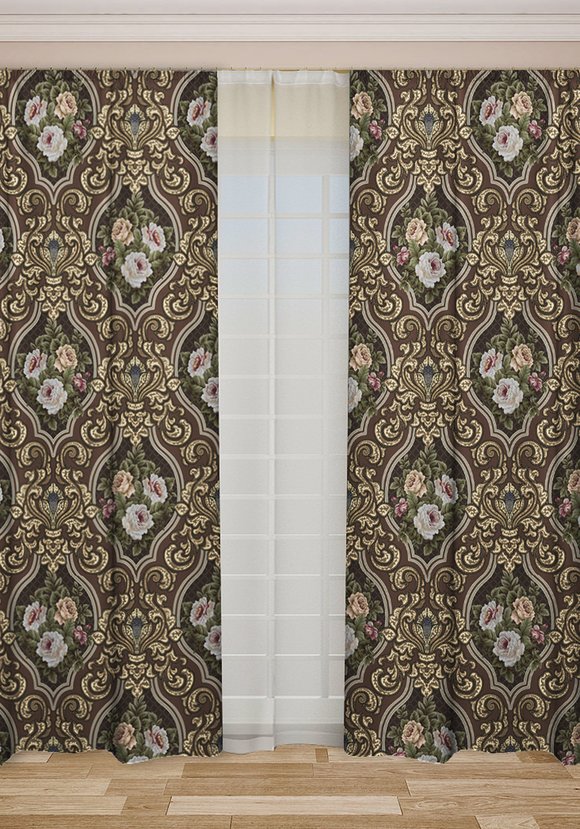 Комплект штор с тюлем Роскошное убранство — купить со скидкой в ...