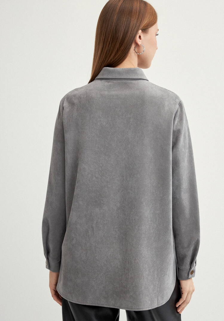 Блуза утепленная на пуговицах шир.  750, рис. 12