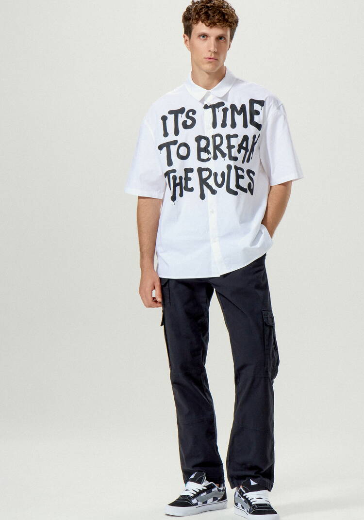 Брюки карго с накладными карманами шир.  750, рис. 7