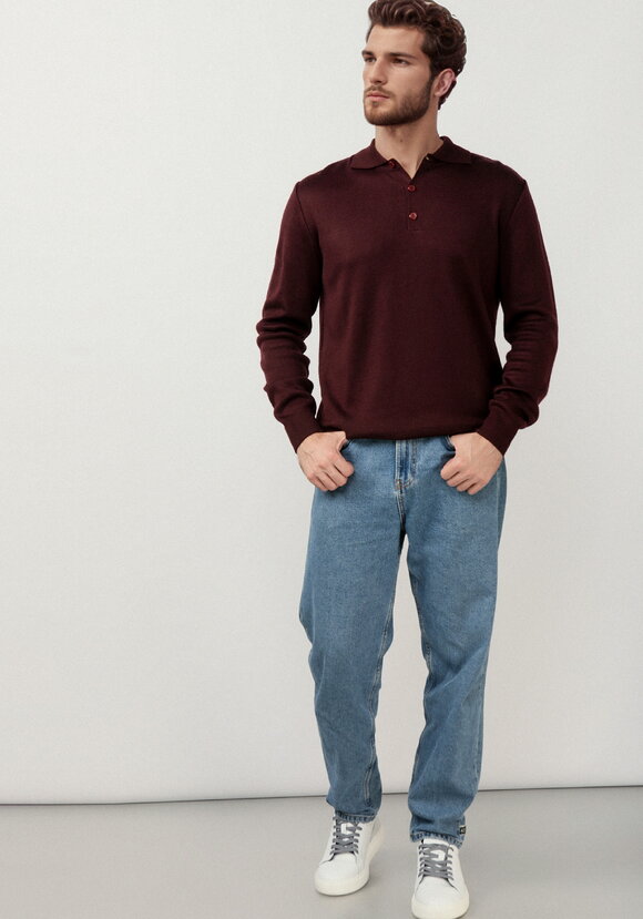 Джемпер-поло на пуговицах шир.  580, рис. 9