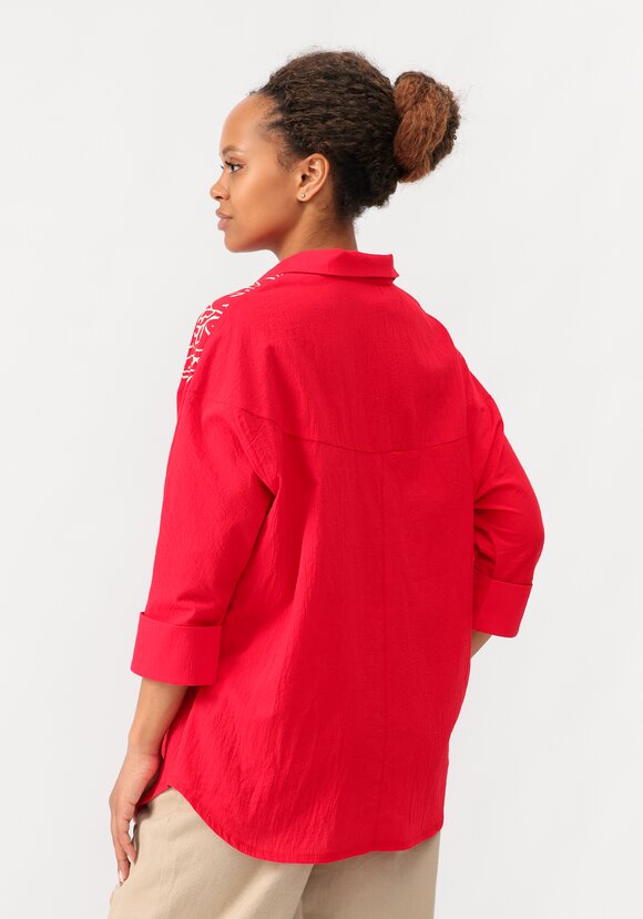 Блуза с принтом по плечам шир.  580, рис. 26