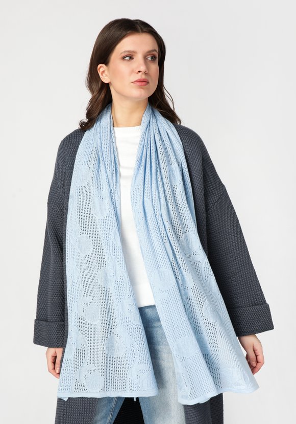 Палантин в технике ажура с имитацией кружева шир.  580, рис. 19