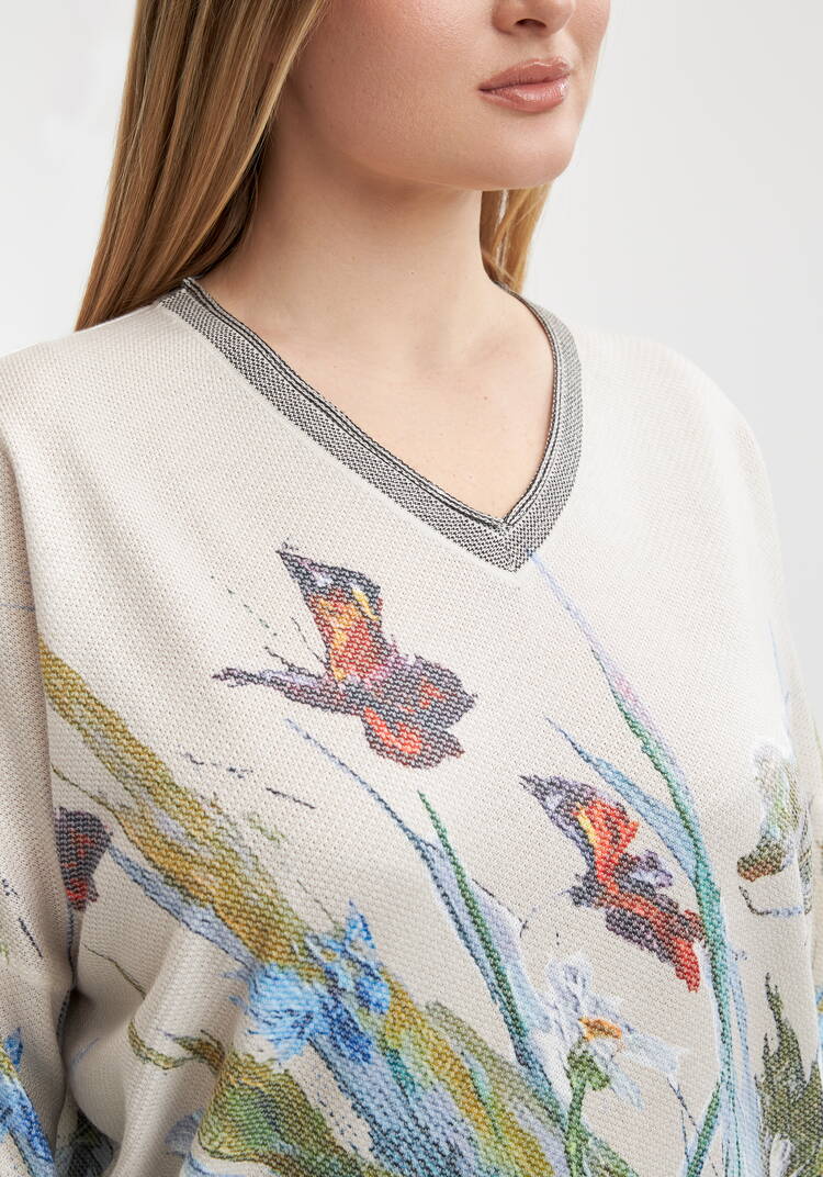 Джемпер с художественным рисунком Агата шир.  750, рис. 11