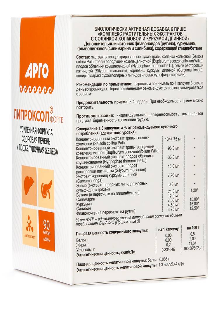 Липроксол форте капсулы инструкция. Липроксол