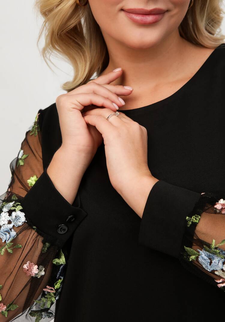 Платье свободного кроя с объемным рукавом шир.  750, рис. 12