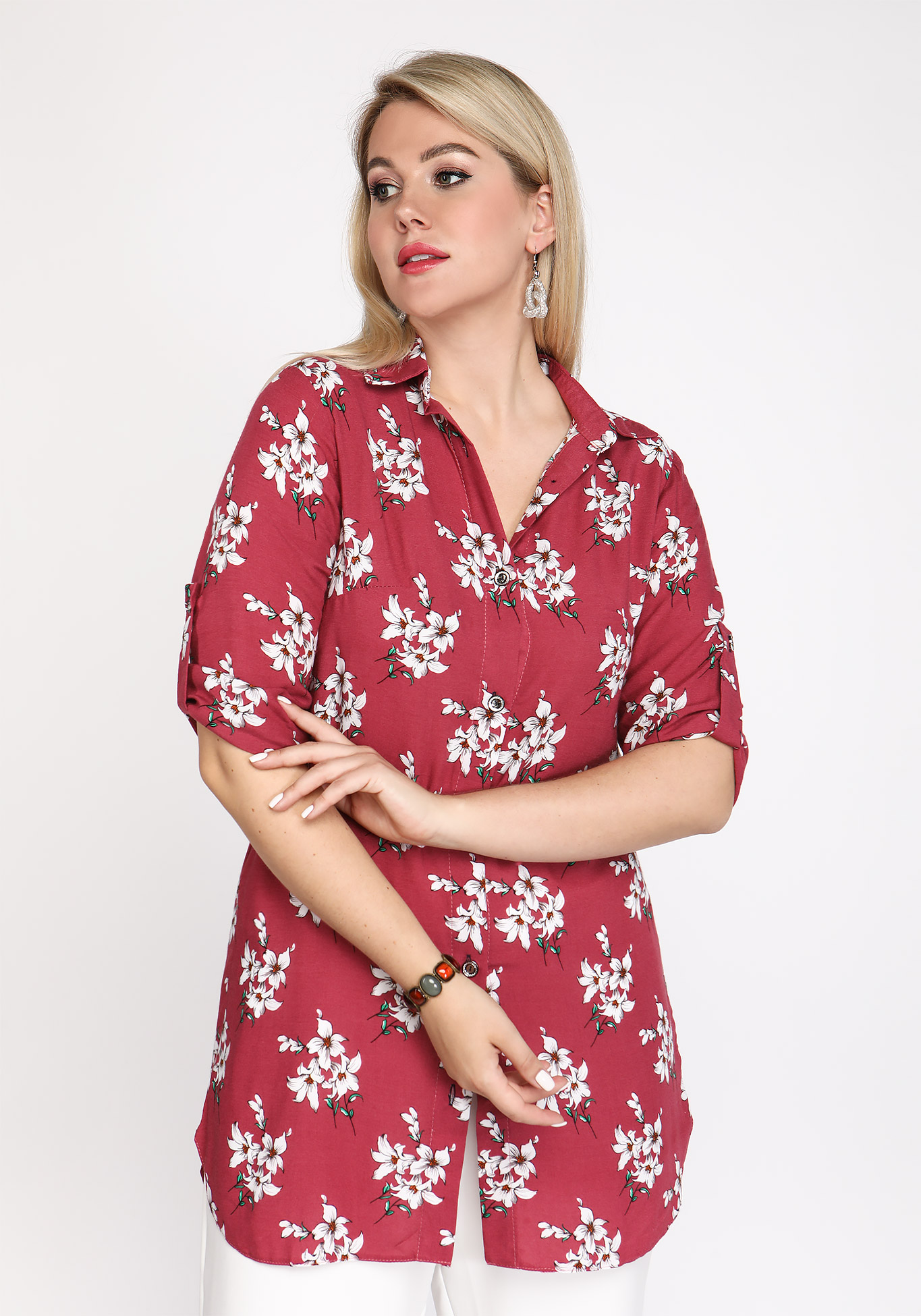 Туника-рубашка "Тропическое путешествие"