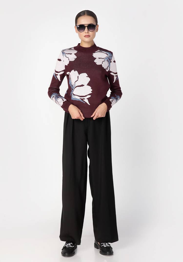 Джемпер с крупными цветами шир.  750, рис. 8