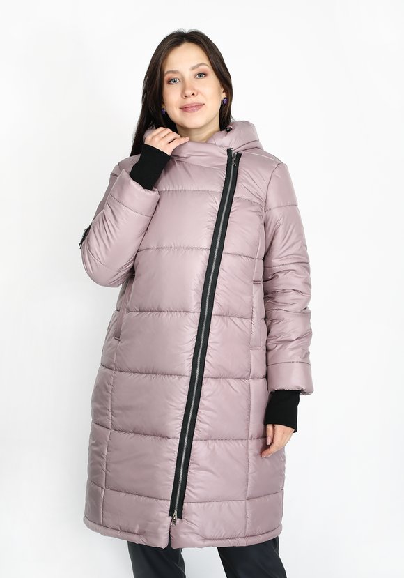 Пальто стеганое с трикотажными манжетами шир.  580, рис. 2