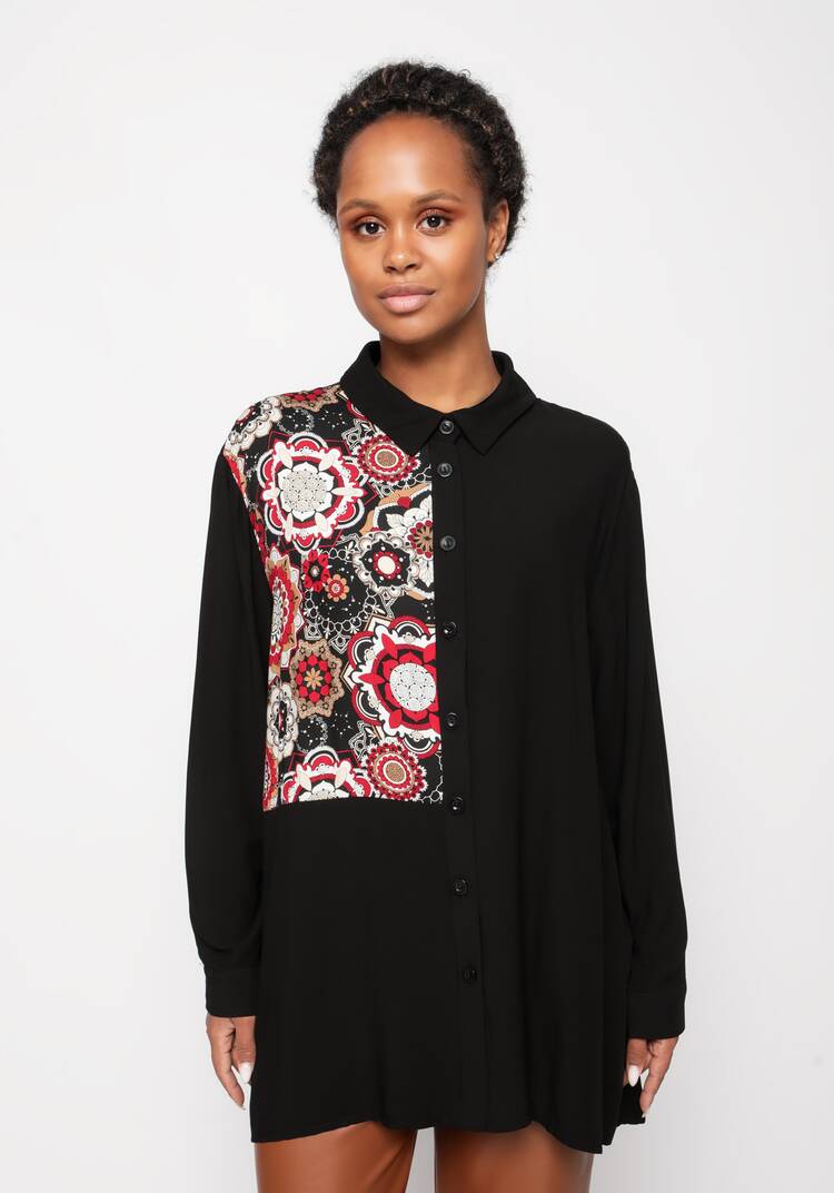 Рубашка оверсайз с декоративной отделкой шир.  750, рис. 15