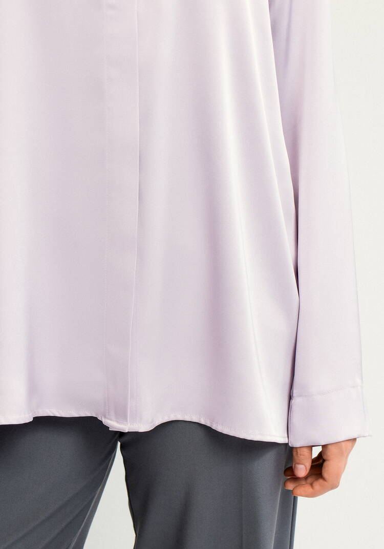 Блуза из шелка с супатной застежкой шир.  750, рис. 19