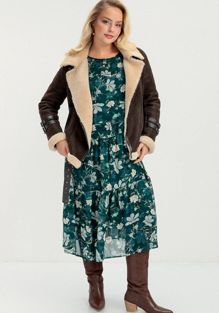 Платье ярусное с цветочным принтом шир.  750, рис. 31