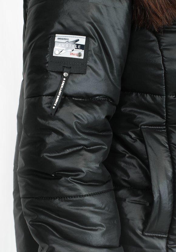 Пальто стеганое с трикотажными манжетами шир.  580, рис. 8