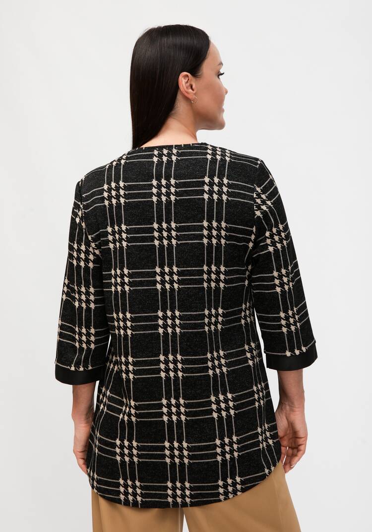 Блуза с кожаными вставками шир.  750, рис. 9