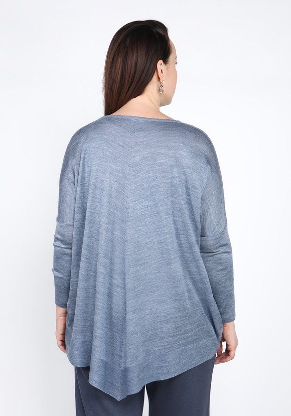 Туника тонкой вязки с ассиметричным низом шир.  580, рис. 10