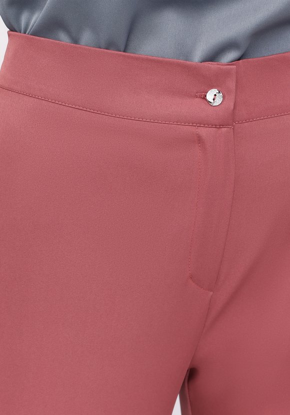 Брюки на резинке прямого кроя однотонные шир.  580, рис. 4