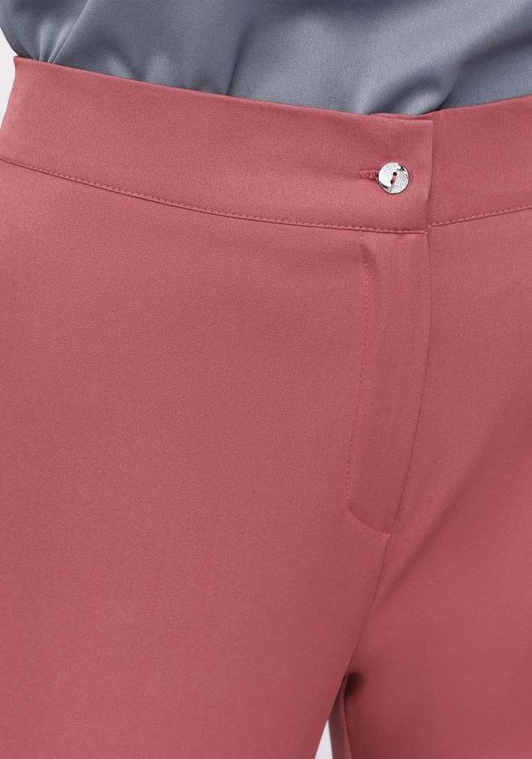 Брюки на резинке прямого кроя однотонные шир.  750, рис. 4