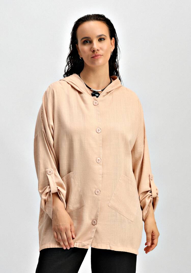 Рубашка с капюшоном и асимметричным низом шир.  750, рис. 8