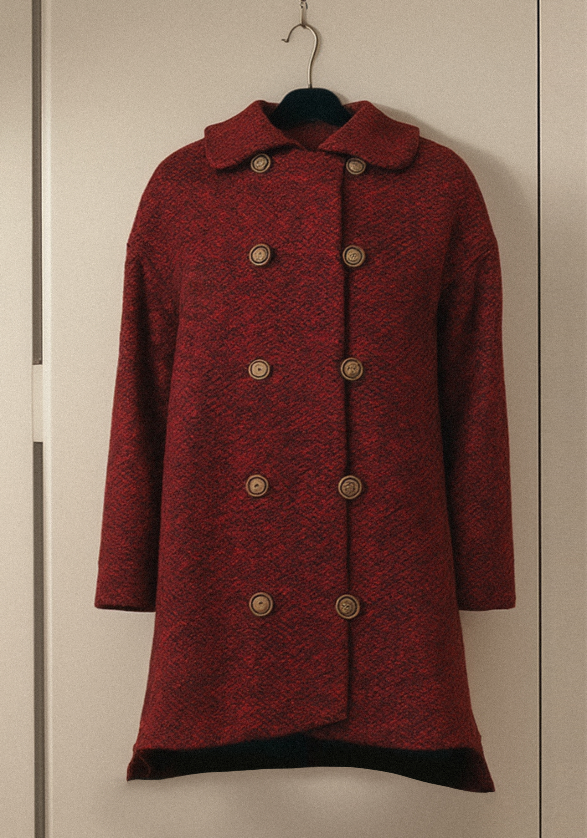 

Полупальто свободного кроя Resale, Бордовый