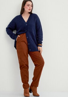 Брюки из микровельвета с комфортным поясом