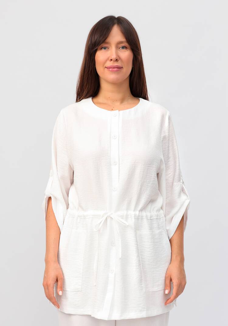 Кардиган на пуговицах с кулиской по талии шир.  750, рис. 43