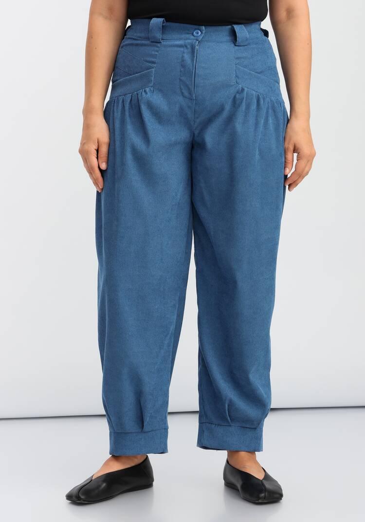 Брюки-бананы с манжетами по низу шир.  750, рис. 37