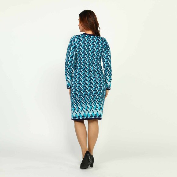 Платье вязаное с геометрическим рисунком шир.  580, рис. 14